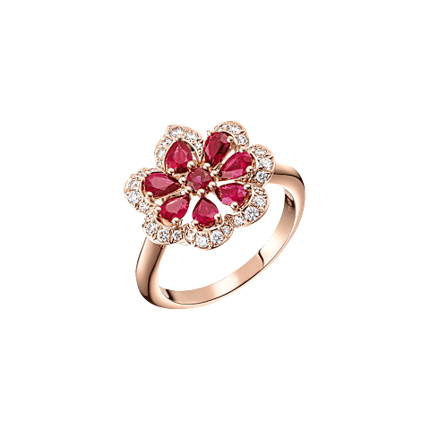 Enlarge {0}Chopard diamond Ring Precious Lace Mini-Frou-Frou @828347-5039 3/4 view
