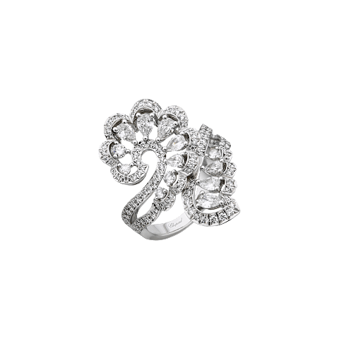 Enlarge {0}Chopard diamond Ring Precious Lace Vague @828349-1010 3/4 view
