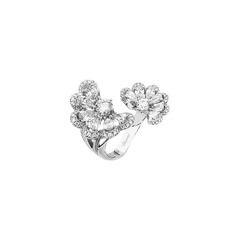 Enlarge {0}Chopard diamond Ring Precious Lace Nuage @828351-1010 3/4 view
