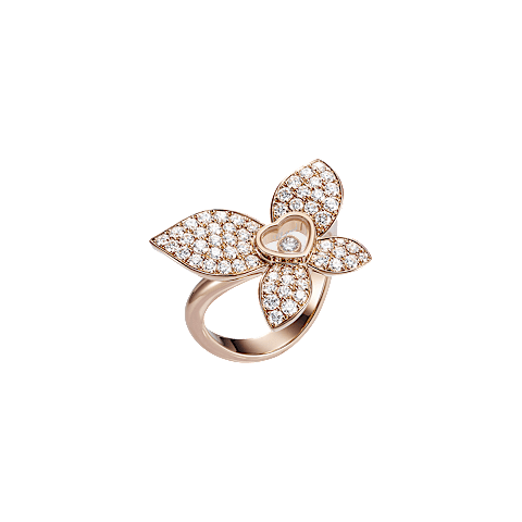 Enlarge {0}Chopard diamond Ring Happy Butterfly X Mariah Carey @828536-5010 3/4 view