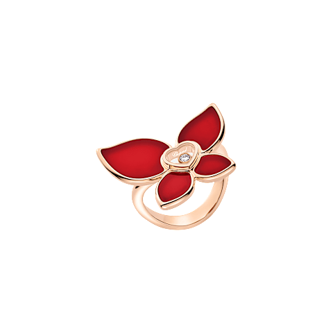 EnlargeChopard diamond Ring Happy Butterfly X Mariah Carey @828599-5010 3/4 view
