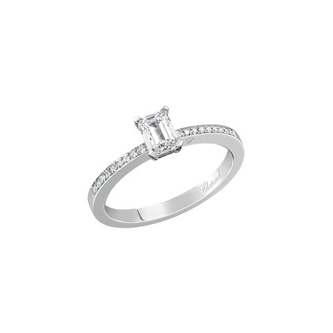 Agrandir {0}Chopard - Bague Diamant BAGUE CHOPARD FOR EVER PAV&Eacute; @829098-9000 Vue 3/4
