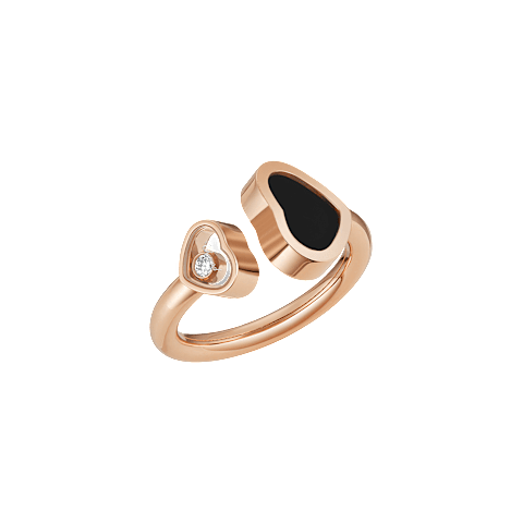 Ampliar {0}Chopard - Sortija Diamantes Happy Hearts @829482-5200 Vista 3/4