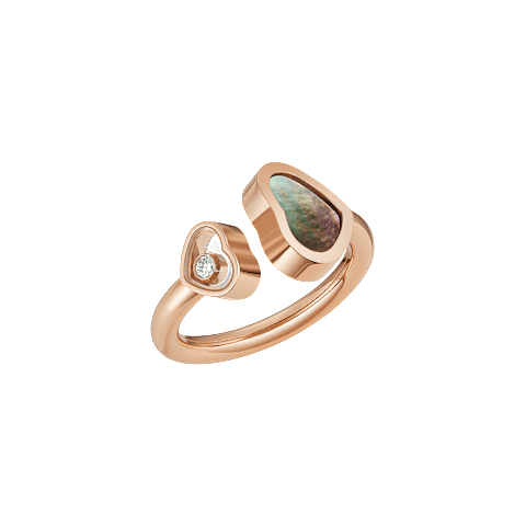 Enlarge {0}Chopard  Ring Happy Hearts @829482-5320 3/4 view