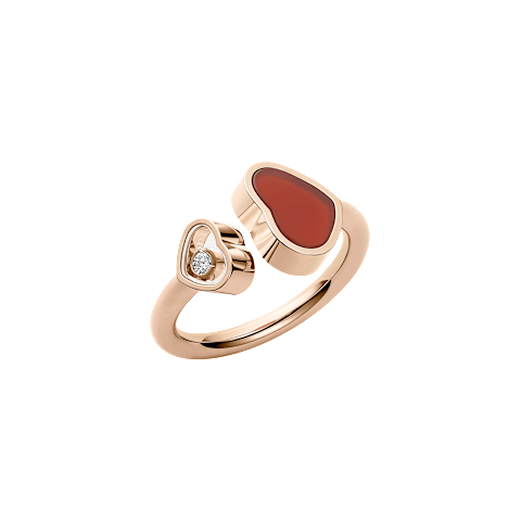Agrandir {0}Chopard - Bague Diamant Happy Hearts @829482-5820 Vue 3/4