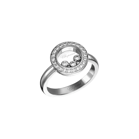 放大Chopard - 钻石 戒指 Happy Diamonds Icons @82A018-1200 3/4视图