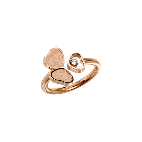 放大 {0}Chopard - 钻石 戒指 Happy Hearts Wings @82A083-5700 3/4视图