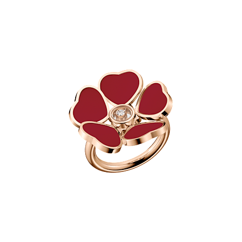 Vergr&ouml;&szlig;ern {0}Chopard - Diamant Ring Happy Hearts Flowers @82A085-5800 3/4-Ansicht