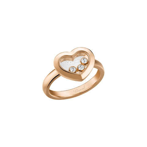 IngrandisciChopard - Anello Diamanti Happy Diamonds Icons @82A611-5000 Vista 3/4