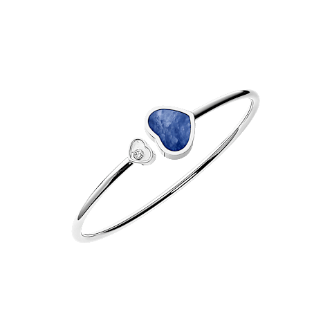 Agrandir {0}Chopard - Bracelet Diamant Happy Hearts @857482-1350 Vue boucl&eacute;e avec la boucle