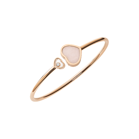 УвеличитьChopard - Браслет с бриллиантами Happy Hearts @857482-5620 Вид закрепленный в петле с пряжкой