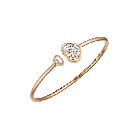 放大 {0}Chopard - 钻石 手链 Happy Hearts @857482-5900    3/4视图