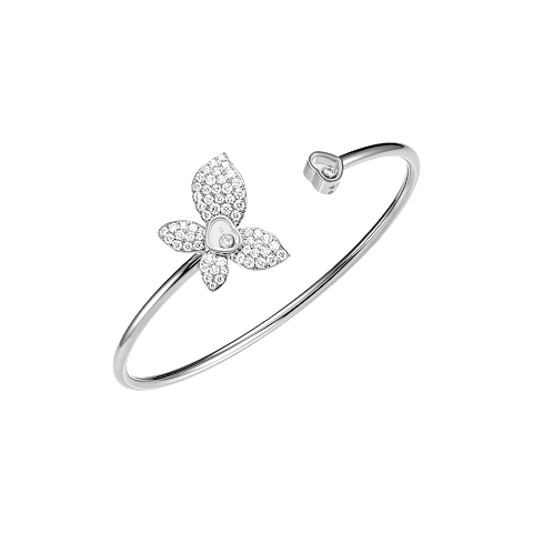 Enlarge {0}Chopard - Diamond Bracelet Happy Butterfly X Mariah Carey @858536-1002 fastened in a loop with the buckle view