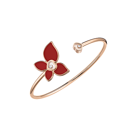 تكبير {0}Chopard - سوار هابي باترفلاي وماريا كاري @858599-5002 عرض مثبت في حلقة مع المشبك