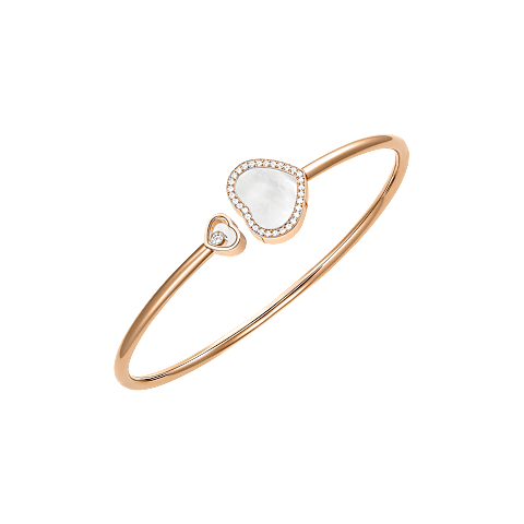 Ampliar {0}Chopard - Pulsera Diamantes Happy Hearts @85A074-5300    Vista 3/4