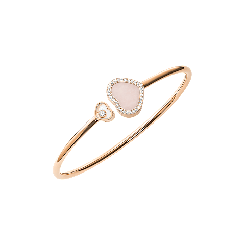 تكبير {0}Chopard - سوار ألماس هابي هارتس @85A074-5620 عرض مثبت في حلقة مع المشبك