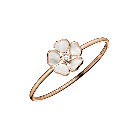 Enlarge {0}Chopard - Bracelet Happy Hearts Flowers @85A085-5300    3/4 view