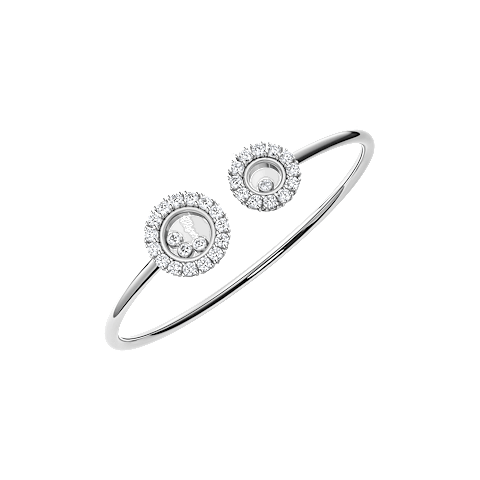Enlarge {0}Chopard - Diamond Bracelet Happy Diamonds Icons Joaillerie @85A608-1000    3/4 view