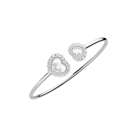 Enlarge {0}Chopard - Diamond Bracelet Happy Diamonds Icons Joaillerie @85A615-1000    3/4 view
