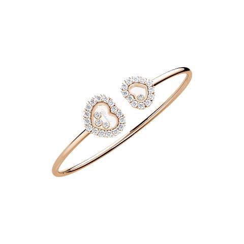 放大 {0}Chopard - 钻石 手链 Happy Diamonds Icons Joaillerie @85A615-5000 扣环闭合环视图