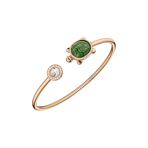 Enlarge {0}Chopard - Diamond Bracelet Happy Diamonds Turtle @85A687-5200    3/4 view