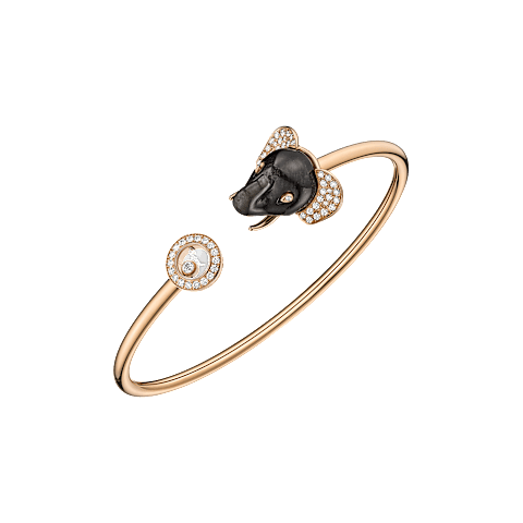 تكبير {0}Chopard - سوار ألماس هابي دايموندز إليفنت @85A689-5200    عرض 3/4