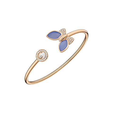 Enlarge {0}Chopard - Diamond Bracelet Happy Diamonds Butterfly @85A690-5200    3/4 view