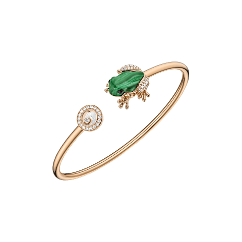 Enlarge {0}Chopard - Diamond Bracelet Happy Diamonds Frog @85A691-5200    3/4 view