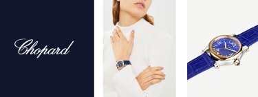 Woman wearing a Happy Sport diamond watch