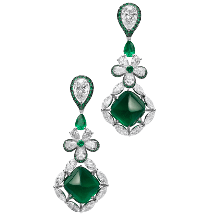 Orecchini di diamanti e smeraldi Precious Lace