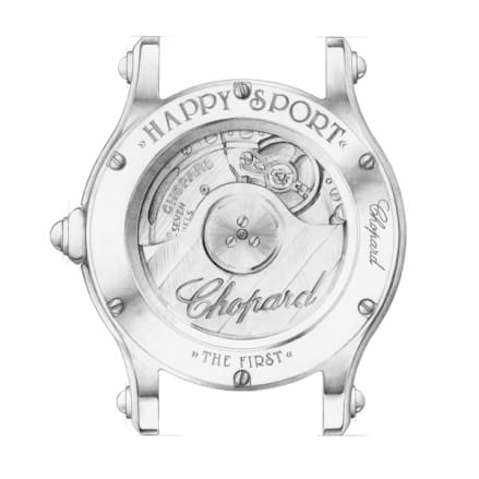 Fond de boîtier d'une montre de luxe Happy Sport