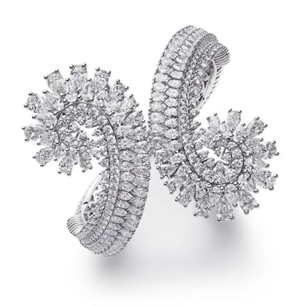 Diamantbesetztes Twist-Armband für Damen