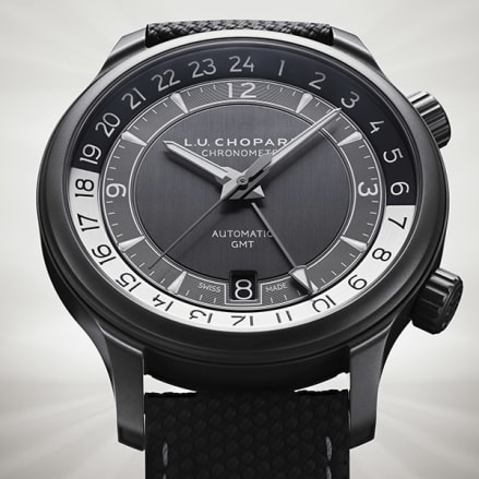 Black titanium watch for men