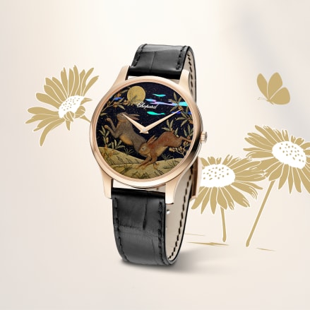 Orologio in oro etico rosa L.U.C XP Urushi Year of the Rabbit 