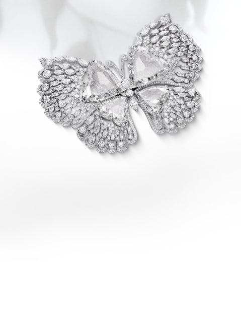Chopard butterfly in diamond ring 