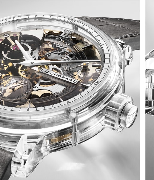 Dial of a sapphire watch L.U.C Full Strike Sapphire