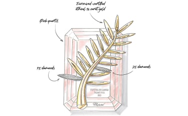 Drawing of the diamond Palme d'Or by Chopard