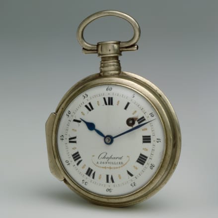 Uno dei primi orologi da tasca Chopard con la dicitura “Chopard à Sonvillier”.