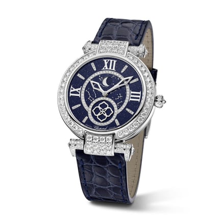 Blue aventurine dial IMPERIALE Moonphase diamond watch