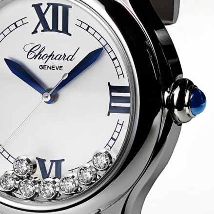 La maestria artigianale svizzera in questo orologio con diamanti Happy Sport 