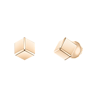 Chopard - Boucles d'oreilles Ice Cube Be Cube 83A661-5001 Vue de face et 3/4