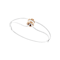 Chopard - Bracelet Ice Cube White HyCeram&reg; Bracelet 857005-9004 Vue boucl&eacute;e avec la boucle