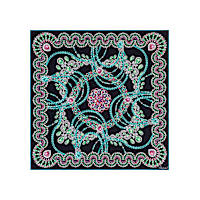 Navy blue - 90x 90 cm (35.4&ldquo; x 35.4&rdquo;) Scarf flat view