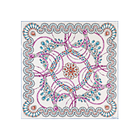 White - 90 x 90 cm (35.4" x 35.4") Scarf flat view
