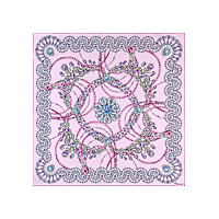 Light pink - 90 x 90 cm (35.4" x 35.4") Scarf flat view