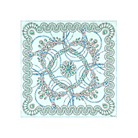 Light green - 90 x 90 cm (35.4" x 35.4") Scarf flat view