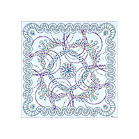 Light blue - 90 x 90 cm (35.4" x 35.4") Scarf flat view