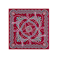 Fuchsia - 90 x 90 cm (35.4" x 35.4") Scarf flat view