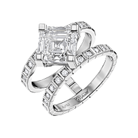 Chopard Anillo   Ice Cube  @82A599-1001 vista en tres cuartos