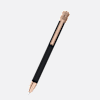 Chopard black lacquer & brushed rose gold-toned cubes Ice Cube Pure ballpoint front view